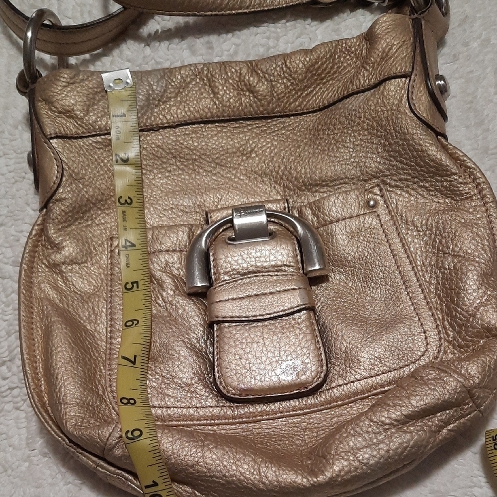 B. Makowsky Metallic Gold Shoulder Bag - Picture 4 of 10